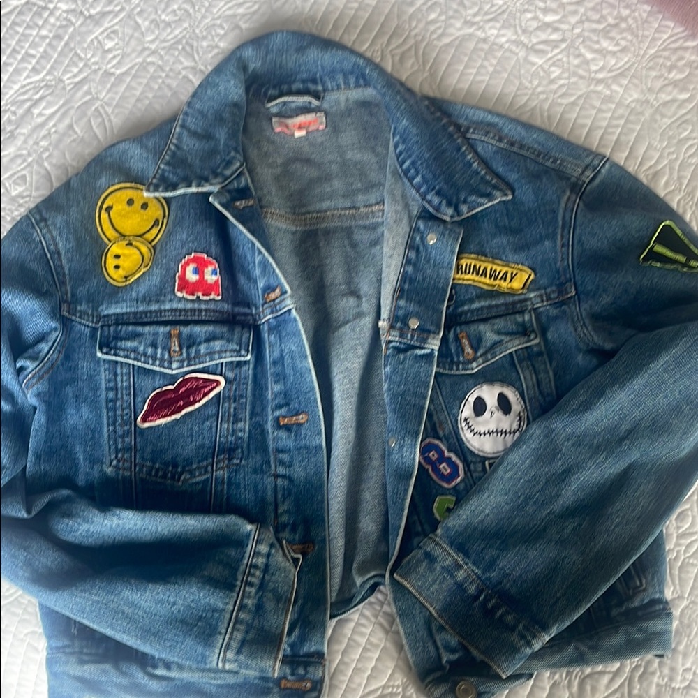 re:named Blue Jean Jacket with Patches